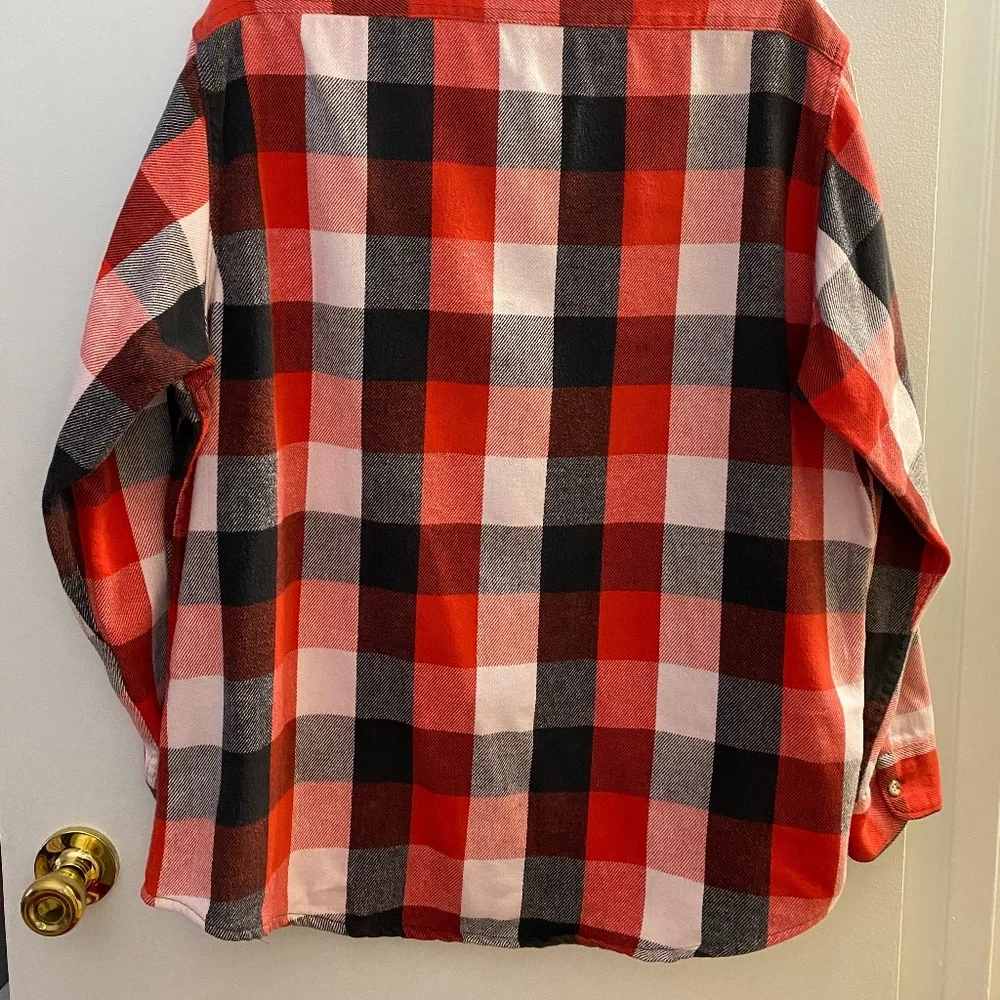 Gander Mountain Red Black White Flannel Shirt - Size XL - Picture 6 of 7